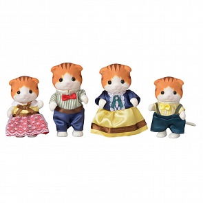 Набор фигурок - Семья Рыженьких котов из серии Sylvanian Families (Epoch, 5290)